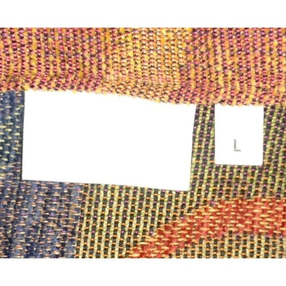 Heirloom Laguna Beach Co. Knitted Multi Color Mosaic Tapestry Jacket Women's LG - Picture 2 of 7